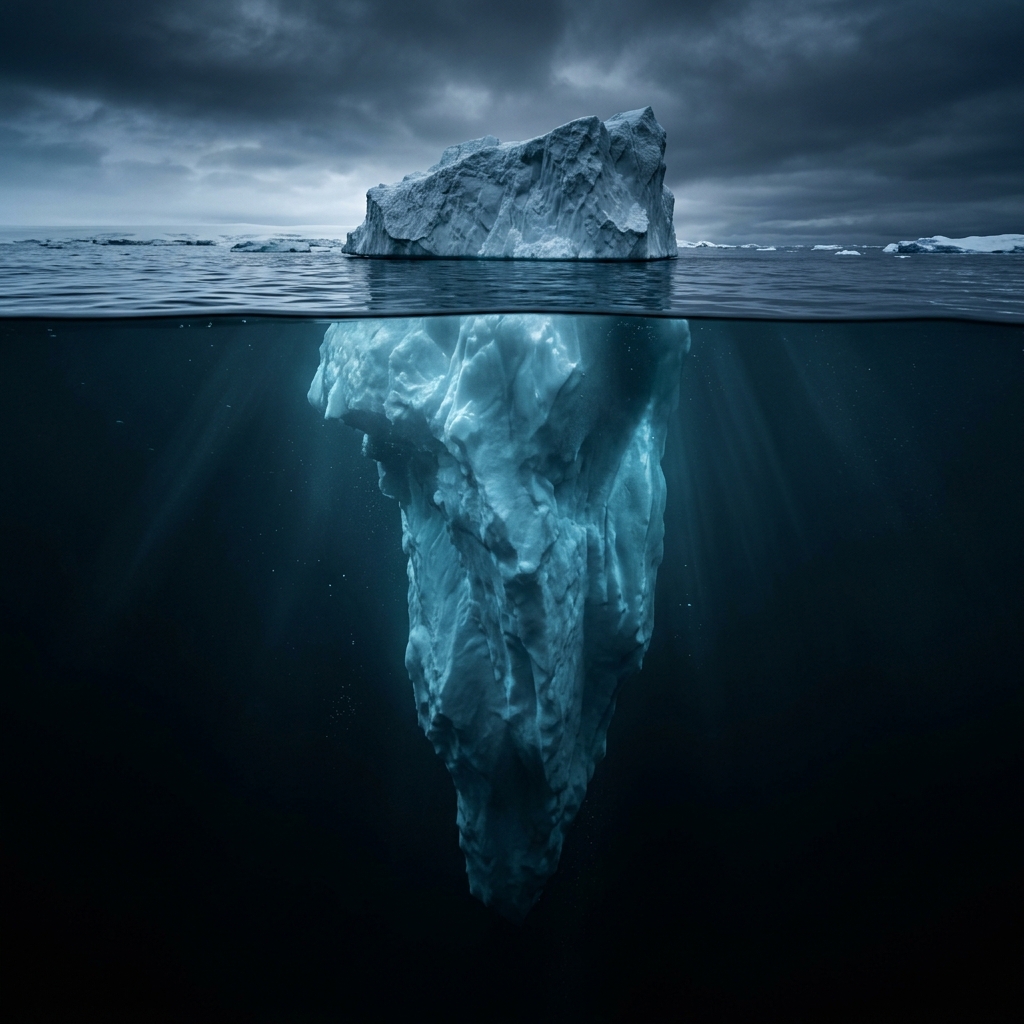 Massive Deep Ocean Iceberg